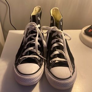 high top black converse